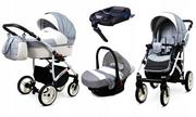 Wózki dziecięce - BabyLux WhiteLux 4w1 + baza Isofix 5903890854416 - miniaturka - grafika 1
