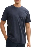 Koszulki męskie - T-Shirt Męski Tom Tailor BASIC 1044016 Granat Melanż L - miniaturka - grafika 1
