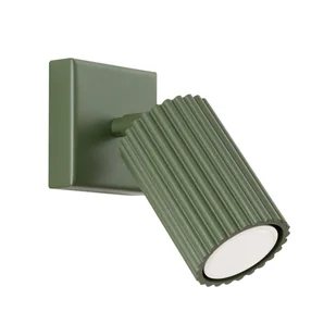 Lampa ścienna KARBON GU10 - oliwkowy, podstawa kwadratowa - Lampy ścienne - miniaturka - grafika 1