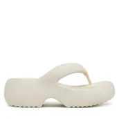 Klapki i japonki damskie - Japonki Melissa Melissa Free Fuzzy Platform Ad M 35875 Beżowy - miniaturka - grafika 1