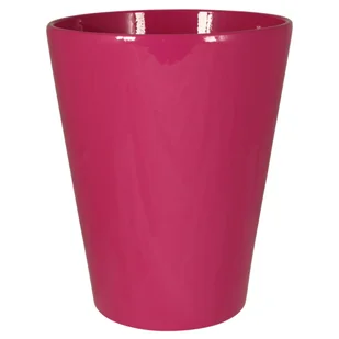 Cermax Osłonka doniczki ceramiczna Calypso 13cm różowa - Donice - miniaturka - grafika 1