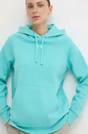 Bluzy damskie - Under Armour bluza damska kolor turkusowy z kapturem gładka 1379500 - miniaturka - grafika 1