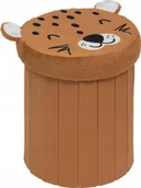 Pojemniki na zabawki - Pufa składana z miejscem na zabawki SMILE, Ø 30 cm - miniaturka - grafika 1