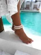 Bransoletki - Bransoletka z Muszelek na Kostkę MIMI RÓŻOWA - miniaturka - grafika 1