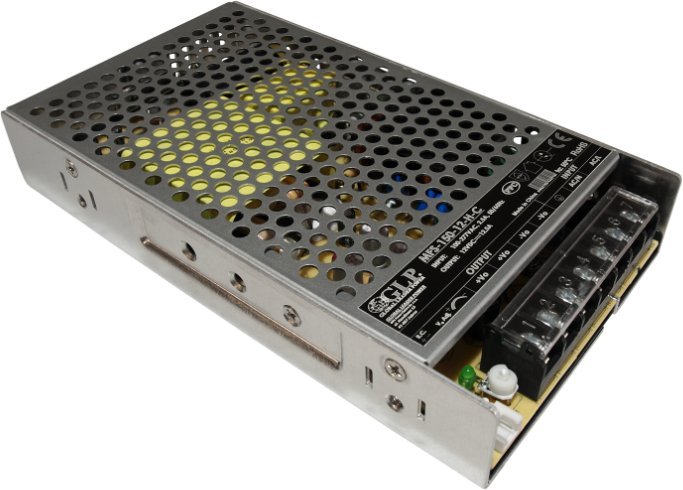 Zasilacz serwerowy GLP GLP: 15V/10A/150W enclosed PSU, PFC, Uin = 85-305VAC / 120-430VDC, Cover for terminal block