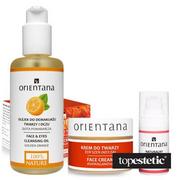 Zestawy kosmetyków damskich - Orientana Bio Eye Cream + Day and Night Face Cream + Face And Eyes Cleansing Oil  ZESTAW Naturalny krem pod oczy 15 ml + Krem do twarzy na dzień i noc  40 g + Olejek do demakijażu twarzy i oczu 150 ml - miniaturka - grafika 1