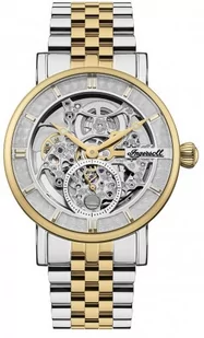 Zegarek Zegarek męski INGERSOLL I00414 złoty klasyczny skeleton - Zegarki męskie - miniaturka - grafika 1