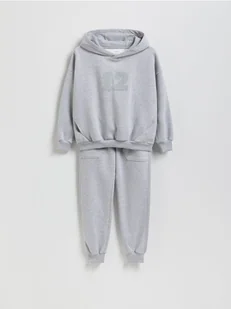 Reserved - Dzianinowy komplet z bawełną - jasnoszary - Bluzy dla chłopców - miniaturka - grafika 1