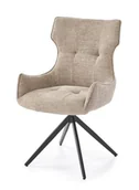 Krzesła - Nowoczesne obrotowe krzesło beżowe B9-R66 - miniaturka - grafika 1