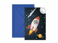 Kartki okolicznościowe i zaproszenia - Zaproszenia urodzinowe Kosmos - 6 szt. - miniaturka - grafika 1