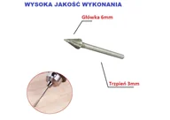 Frezy - Frez stożek diamentowy, ściernica 6 mm - miniaturka - grafika 1