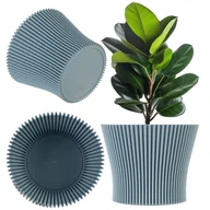 Donice - Doniczka na kwiaty Estrela 16cm błękitny - miniaturka - grafika 1