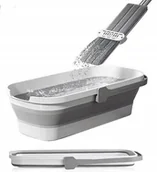 Miotły, szufle, mopy - MOP z WYCISKACZEM z WIADREM SKŁADANYM ULTRAMOP Promis 4 w 1 PŁASKI OBROTOWY MS104 - miniaturka - grafika 1