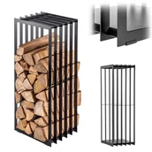 Akcesoria kominkowe - Stojak na drewno kominkowe Granze czarny - miniaturka - grafika 1