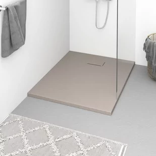 vidaXL Lumarko Brodzik prysznicowy, SMC, brązowy, 100 x 80 cm 148927 - Brodziki prysznicowe - miniaturka - grafika 1