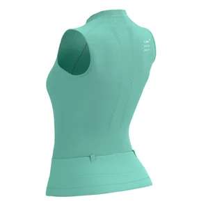 COMPRESSPORT Koszulka kompresyjna do biegania damska TRAIL POSTURAL TANK TOP shell blue - Koszulki sportowe męskie - miniaturka - grafika 6