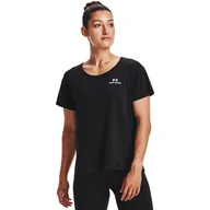 Koszulki i topy damskie - Damska Koszulka z krótkim rękawem UNDER ARMOUR UA RUSH ENERGY SS 1365683-001 – Czarny - miniaturka - grafika 1