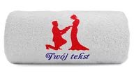 Ręczniki - pat15.net Mały ręcznik Młoda Para z Twoim tekstem 100x50 659 - miniaturka - grafika 1