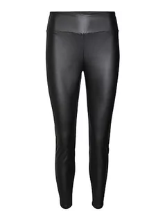 Legginsy - VERO MODA Legginsy damskie VMSUELLA Jade HW Coated Legging NOOS, czarny, L - grafika 1