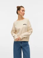 Bluzy damskie - Vero Moda Bluza w kolorze beżowym - miniaturka - grafika 1