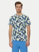 Koszulki męskie - Blend T-Shirt 20717778 Niebieski Regular Fit - miniaturka - grafika 1