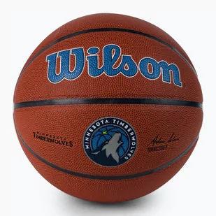 Piłka do koszykówki Wilson NBA Team Alliance Minnesota Timberwolves brown rozmiar 7 - Koszykówka - miniaturka - grafika 1