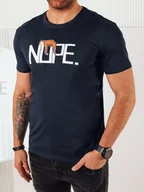 Koszulki męskie - Koszulka męska z nadrukiem granatowa Dstreet RX5358-XXL - miniaturka - grafika 1