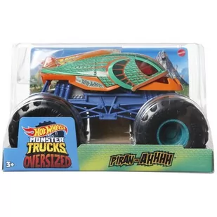 Mattel Samochód Hot Wheels Monster Trucks Pirania GTJ34 GTJ34 - Samochody i pojazdy dla dzieci - miniaturka - grafika 1