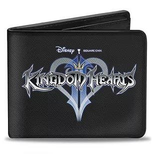 Buckle-Down Męski portfel z logo Kingdom Hearts II czarny/srebrny/niebieski składany portfel, wielokolorowy, domyślny rozmiar - Portfele - miniaturka - grafika 1