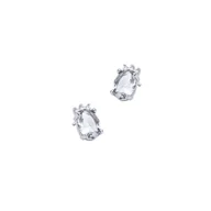 Biżuteria dla dzieci - Srebrne Kolczyki 925 Biała Cyrkonia - miniaturka - grafika 1