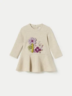 Mayoral Sukienka codzienna 2916 Beżowy Regular Fit - Sukienki i spódniczki dla dziewczynek - miniaturka - grafika 1