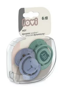 Canpol babies LOVI dynamiczny silikonowy smoczek uspokajający Hey Boy 6-18 m 22/887 x 2 szt - Kubki dla dzieci - miniaturka - grafika 2