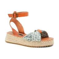 Sandały damskie - Pepe Jeans London Skórzane sandały - miniaturka - grafika 1