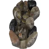 Fontanny ogrodowe - Köhko kaskadowy ciek wodny uformowany z kamienia długość 75 cm misa sprężynowa rozszerzalny element strumienia 14004Q - miniaturka - grafika 1