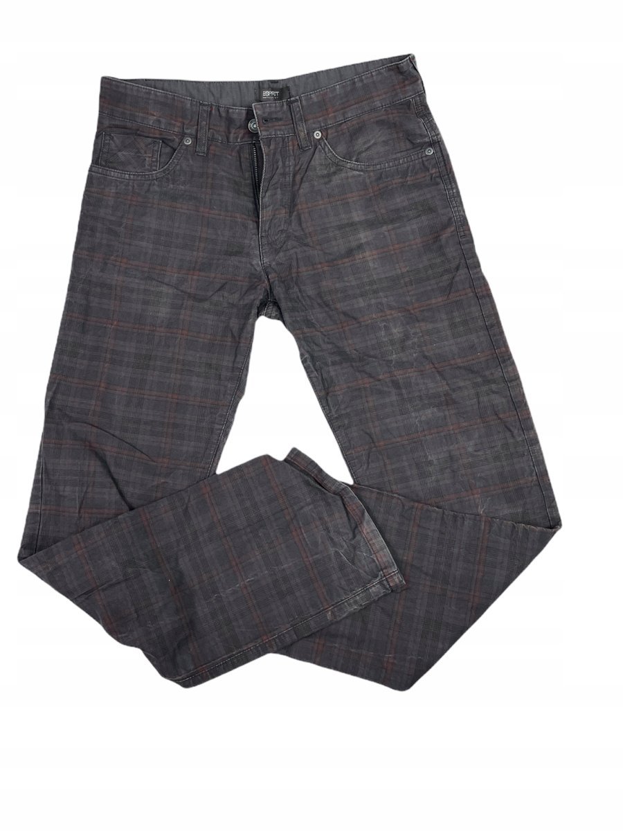 Spodnie materiałowe męskie w kratkę ESPRIT 30x32