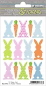 Etykiety do drukarek - HERMA 1776 wielkanocne naklejki dla dzieci, ralley zająca (14 naklejek, folia, matowa) samoprzylepne, z motywem permanentnym, etykiety do dekoracji dla dziewcząt i chłopców, kolorowe - miniaturka - grafika 1