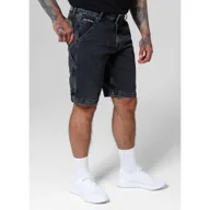 Spodnie sportowe męskie - Szorty męskie Pitbull Jeansowe Black Denim Carpenter - miniaturka - grafika 1