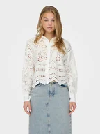 Koszule damskie - ONLY Koszula Bobby 15314566 Biały Cropped Fit - miniaturka - grafika 1