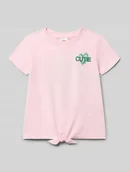 Koszulki dla dziewczynek - T-shirt o kroju regular fit z czystej bawełny - miniaturka - grafika 1