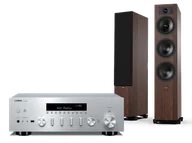 Zestawy stereo - Yamaha R-N600A (srebrny) + Tesi 6 (mokka) - miniaturka - grafika 1
