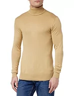 Swetry męskie - Wewnętrzny sweter męski, Beżowy, XL-XXL - miniaturka - grafika 1