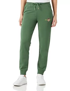 Spodnie damskie - GANT Damskie spodnie dresowe Archive Shield Sweat Pant, zielone jadeitowe, standardowe - grafika 1