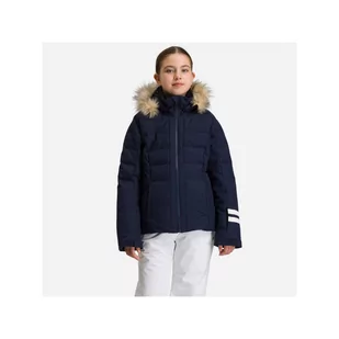 Kurtka narciarska dziewczęca ROSSIGNOL Girl Polydown Jkt granatowa - Kurtki narciarskie - miniaturka - grafika 1
