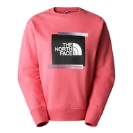 Bluzy sportowe damskie - Bluza The North Face Graphic Crew 0A83FIN0T1 - różowa - miniaturka - grafika 1