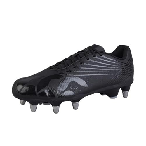 Canterbury Unisex Stamped Grndbrk Team kozaki, czarny/srebrny metaliczny, 39,5 EU, Black Silver Metallic, 39.5 EU