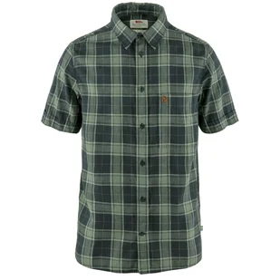Koszula męska Fjällräven Övik Travel Shirt SS M Rozmiar: XL / Kolor: niebieski/zielony - Koszulki sportowe męskie - miniaturka - grafika 1