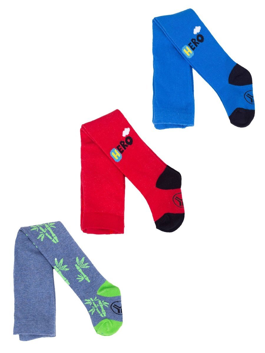 Rajstopy Chłopięce Bawełniane We Wzory 3Pak 68-74 Yoclub