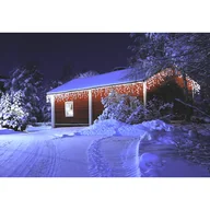 Oświetlenie świąteczne - Lampki zewnętrzne sople 500 LED zimny biały transformator programator dodatkowe gniazdo 0,7 x 23 m Cortina - miniaturka - grafika 1