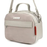 Torebki damskie - Siwa torebka damska skórzana kuferek 2komory Beltimore S80 szary, srebrny - miniaturka - grafika 1