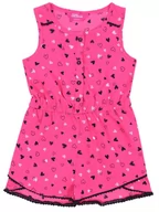 Kombinezony dla dzieci - Różowy kombinezon w serduszka 3-4 lat 104 cm - miniaturka - grafika 1